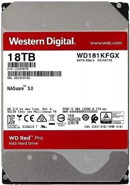 Жесткий диск 3,5' Western Digital 18TB Red Pro [WD181KFGX]
