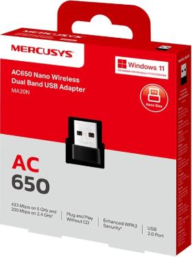 Беспроводной USB-адаптер Mercusys MA20N
