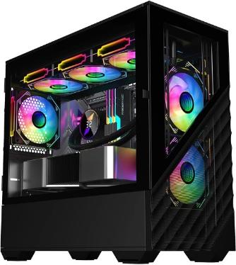 Корпус 1STPLAYER DK D7 Black [D7-BK-3F1]