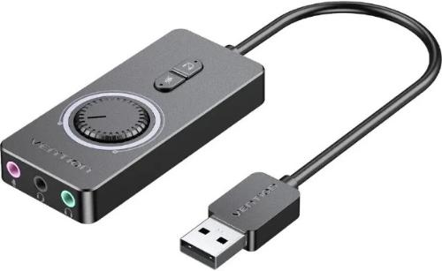 Звуковая карта Vention CDRBB USB2.0 Black [CDRBB]