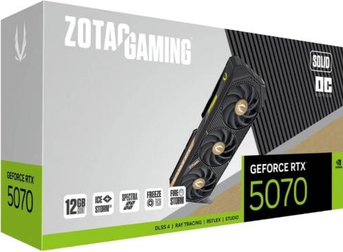 Видеокарта ZOTAC RTX 5070 SOLID OC 12GB [ZT-B50700J-10P]