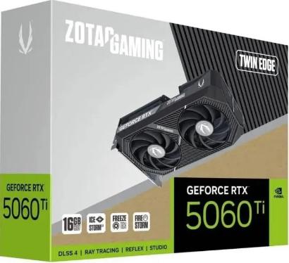 Видеокарта ZOTAC RTX 5060 Ti 16GB TWIN EDGE 16GB [ZT-B50620E-10M]