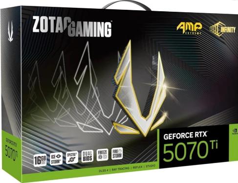 Видеокарта ZOTAC RTX 5070 TI AMP EXTREME INFINITY 16GB [ZT-B50710B-10P]