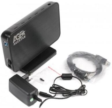 Карман внешний USB для SSD/HDD 3,5" AGESTAR 3UB3A8-6G Black