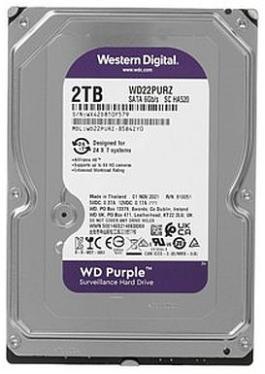 Жесткий диск 3,5' Western Digital 2TB Purple [WD22PURZ]