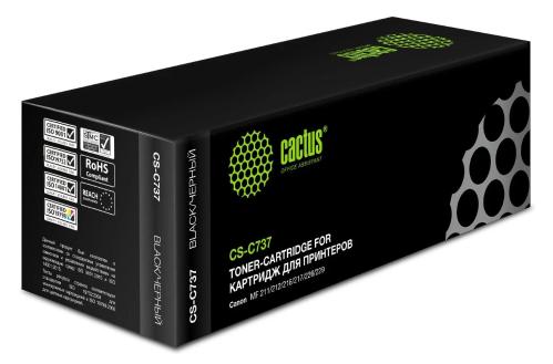 Картридж Cactus CS-C737 black 2400стр для Canon MF 210/211/212/216/217/220) (CS-C737) [CS-C737]