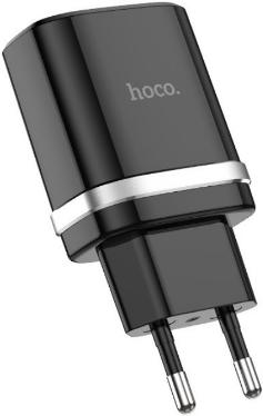 Адаптер питания 220V->USB Hoco C12Q 1xUSB QC3.0 18W Black [HC-16255]