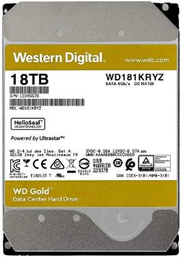Жесткий диск 3,5' Western Digital 18TB Gold [WD181KRYZ]